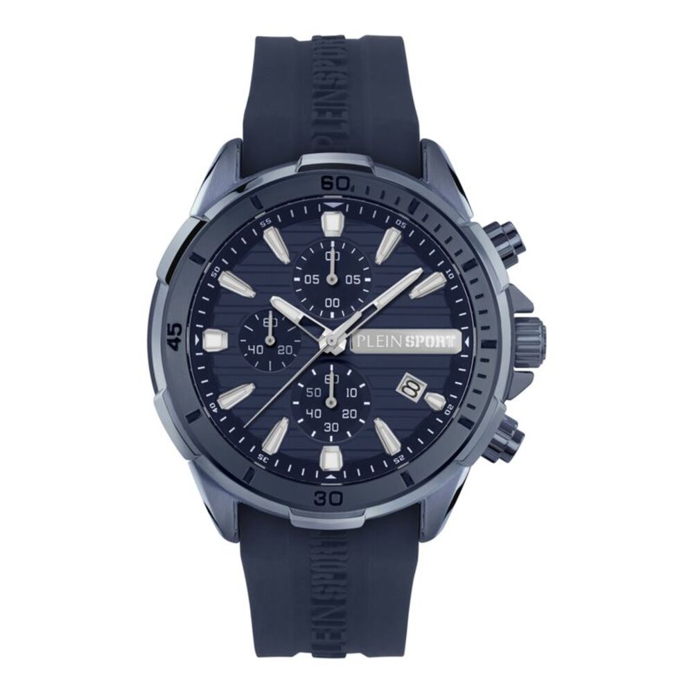 Plein Sport Impact Chronograph Watch Blue Mens